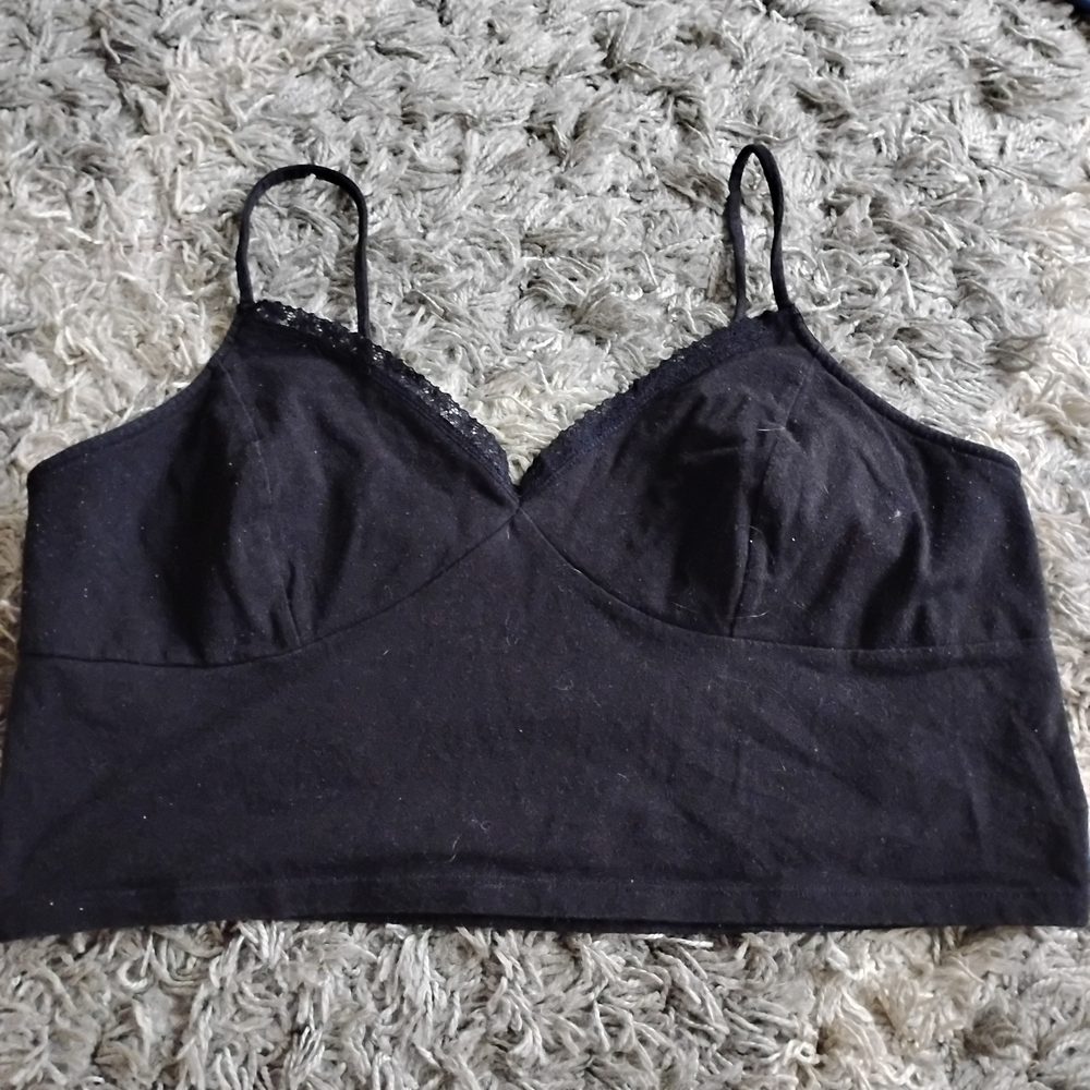 No Boundaries Black Lace Trim Bralette